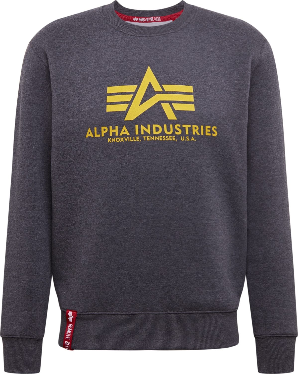 ALPHA INDUSTRIES Mikina žlutá / šedá