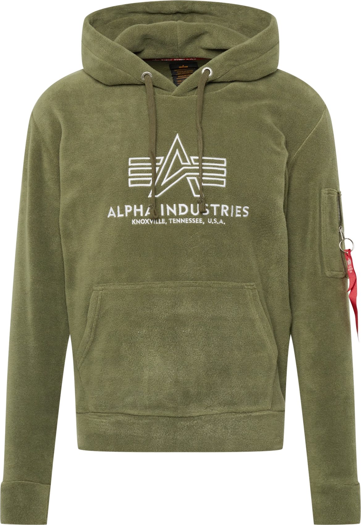 ALPHA INDUSTRIES Mikina olivová / bílá