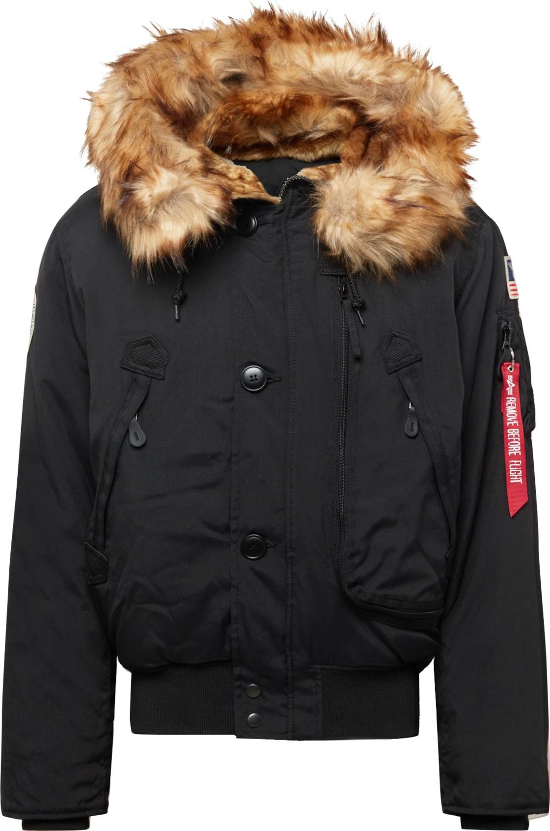 ALPHA INDUSTRIES Zimní bunda černá