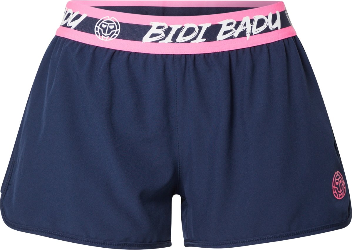 BIDI BADU Sportovní kalhoty 'Tiida' tmavě modrá / pink / bílá