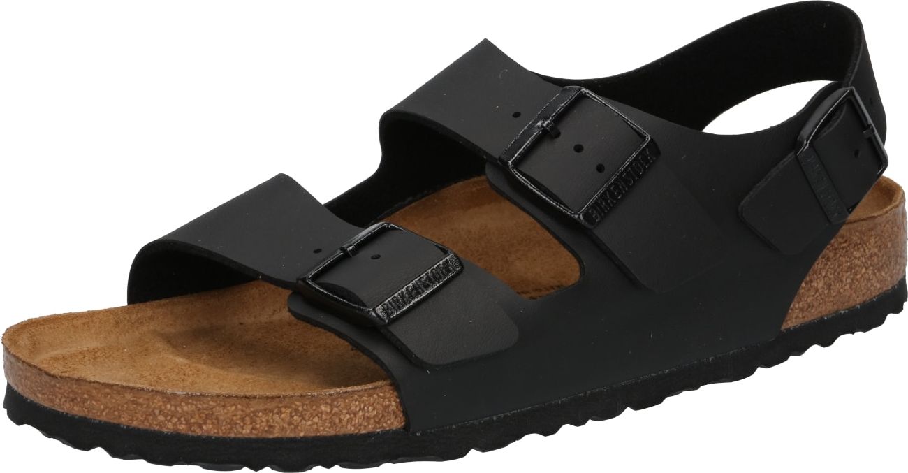 BIRKENSTOCK Sandály 'Milano' černá