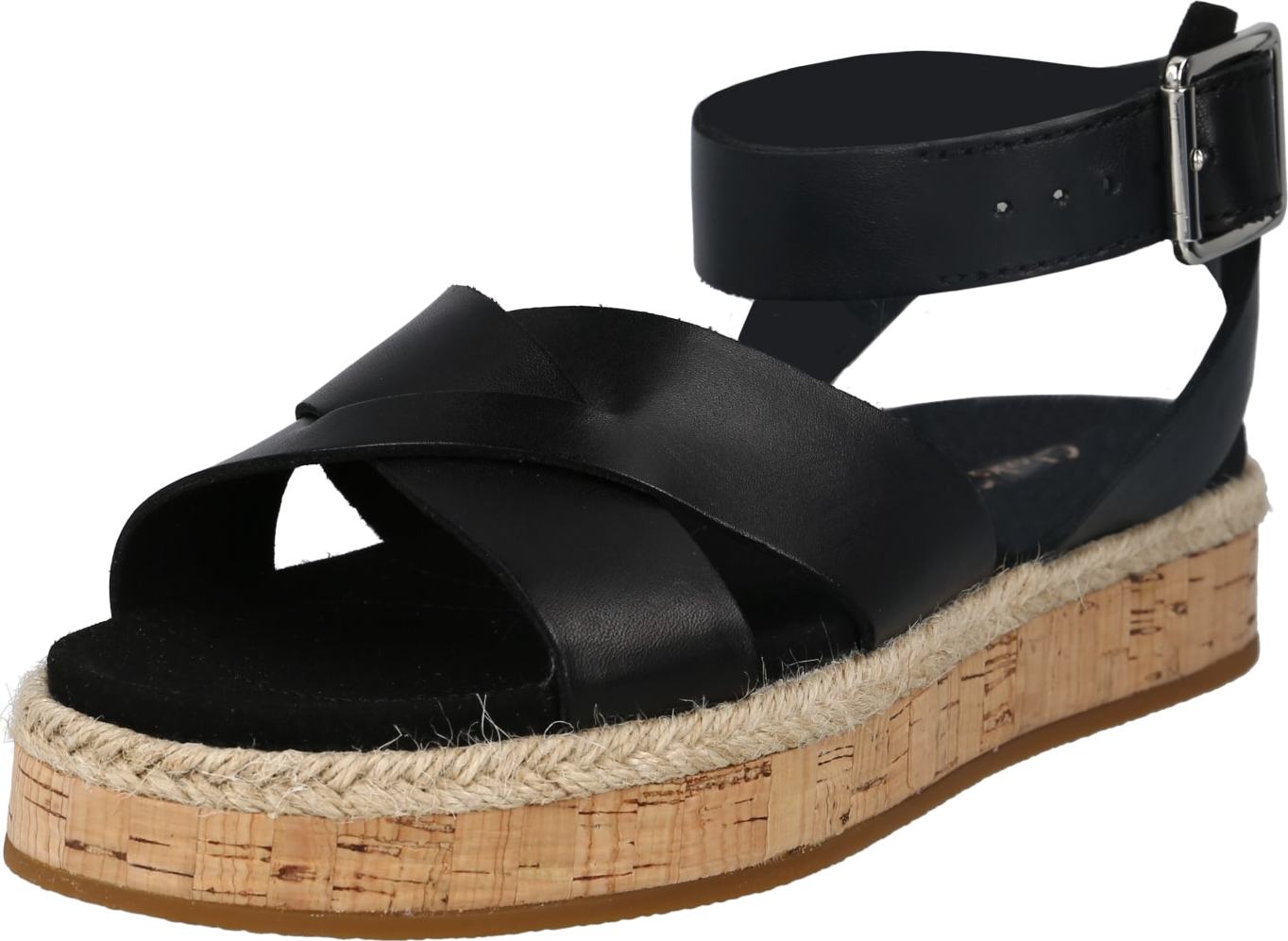 CLARKS Páskové sandály 'Botanic Poppy' černá