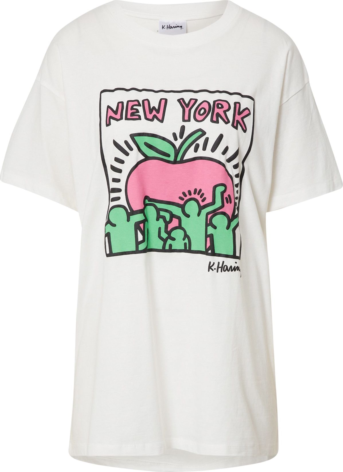 Cotton On Oversized tričko světle zelená / pink / černá / bílá