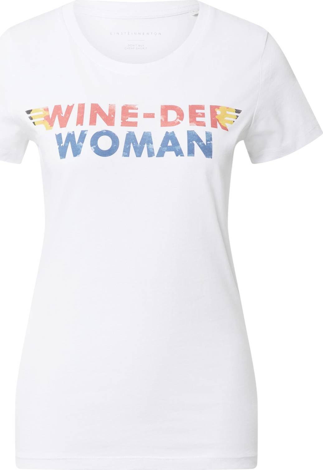 EINSTEIN & NEWTON Tričko 'Wine Woman' modrá / červená / bílá