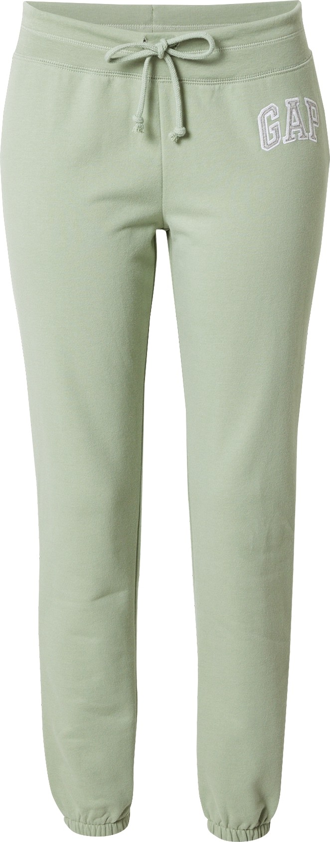 GAP Kalhoty šedá / pastelově zelená / bílá