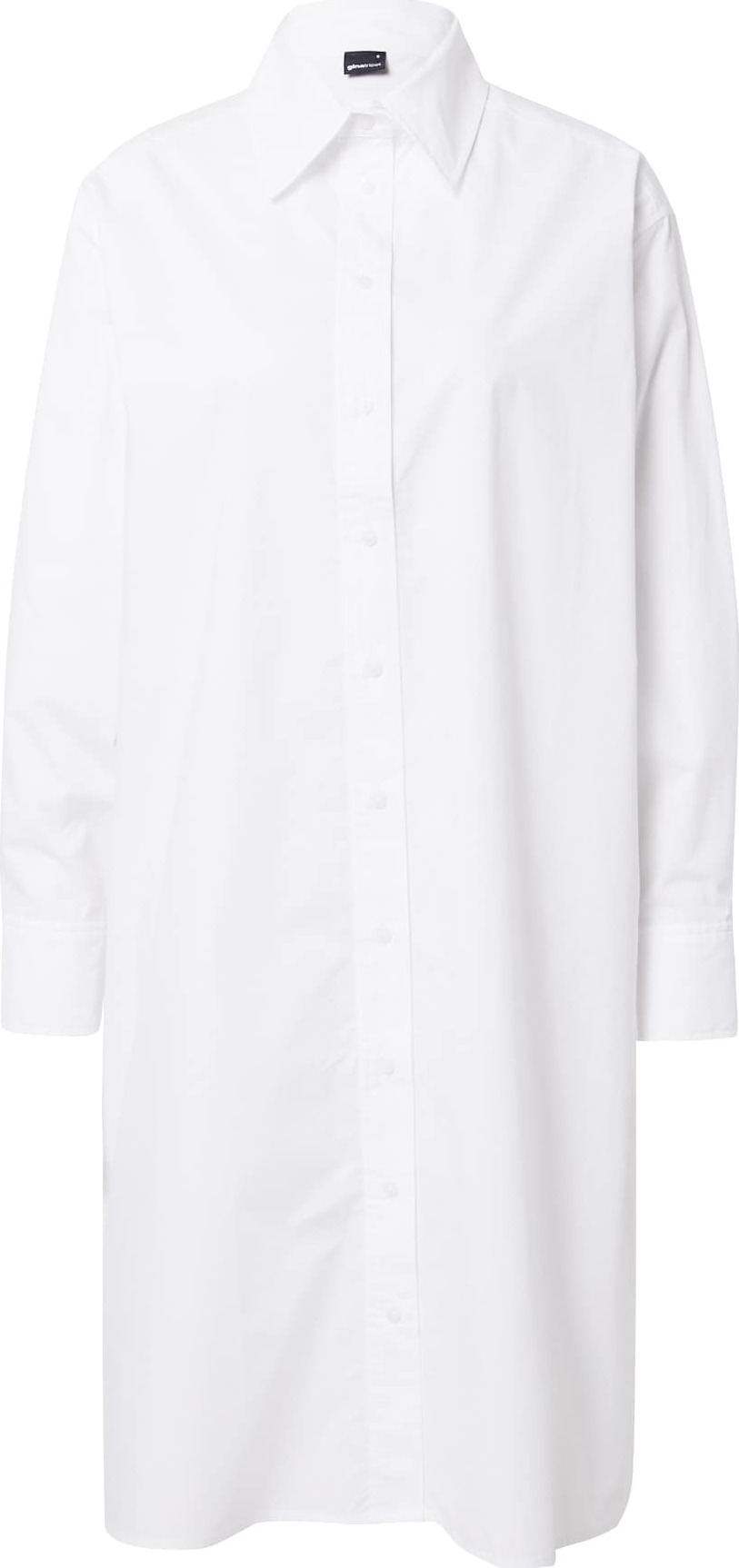 Gina Tricot Košilové šaty 'Leaf' bílá