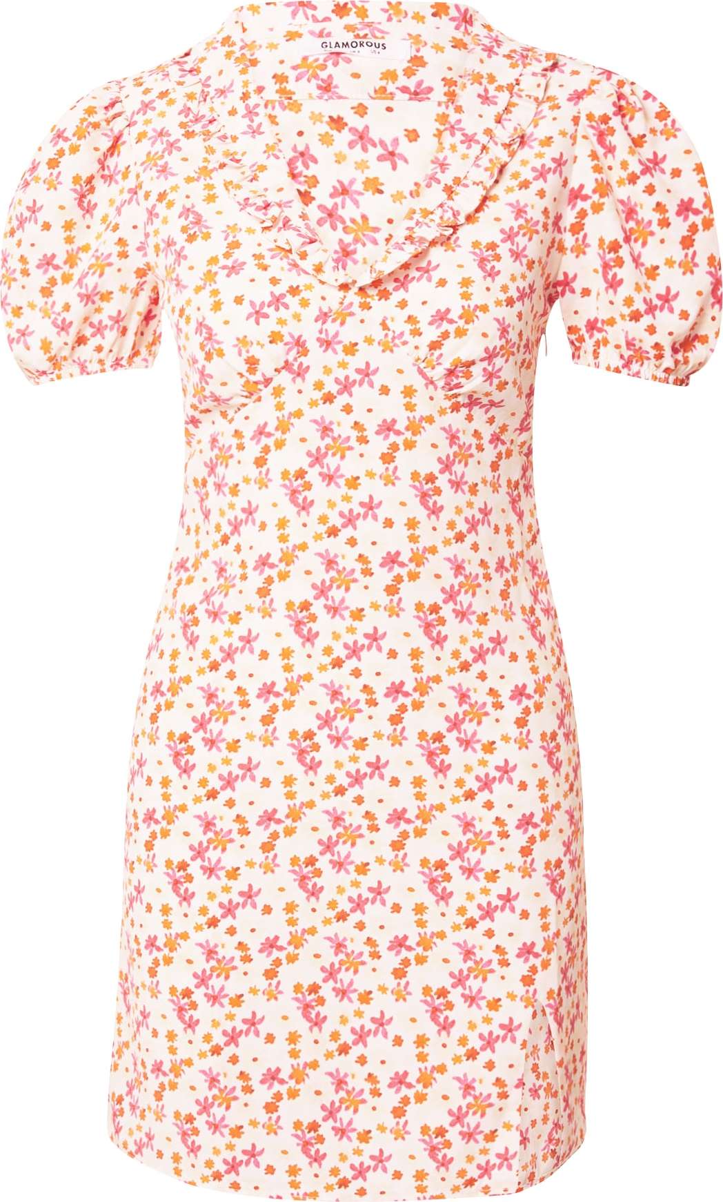 GLAMOROUS Letní šaty oranžová / pink / bílá