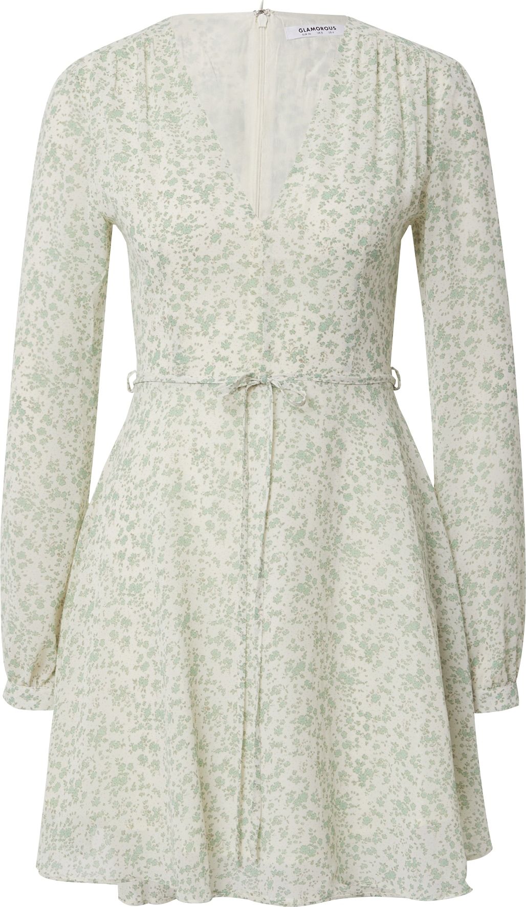 GLAMOROUS Letní šaty krémová / khaki / pastelově zelená