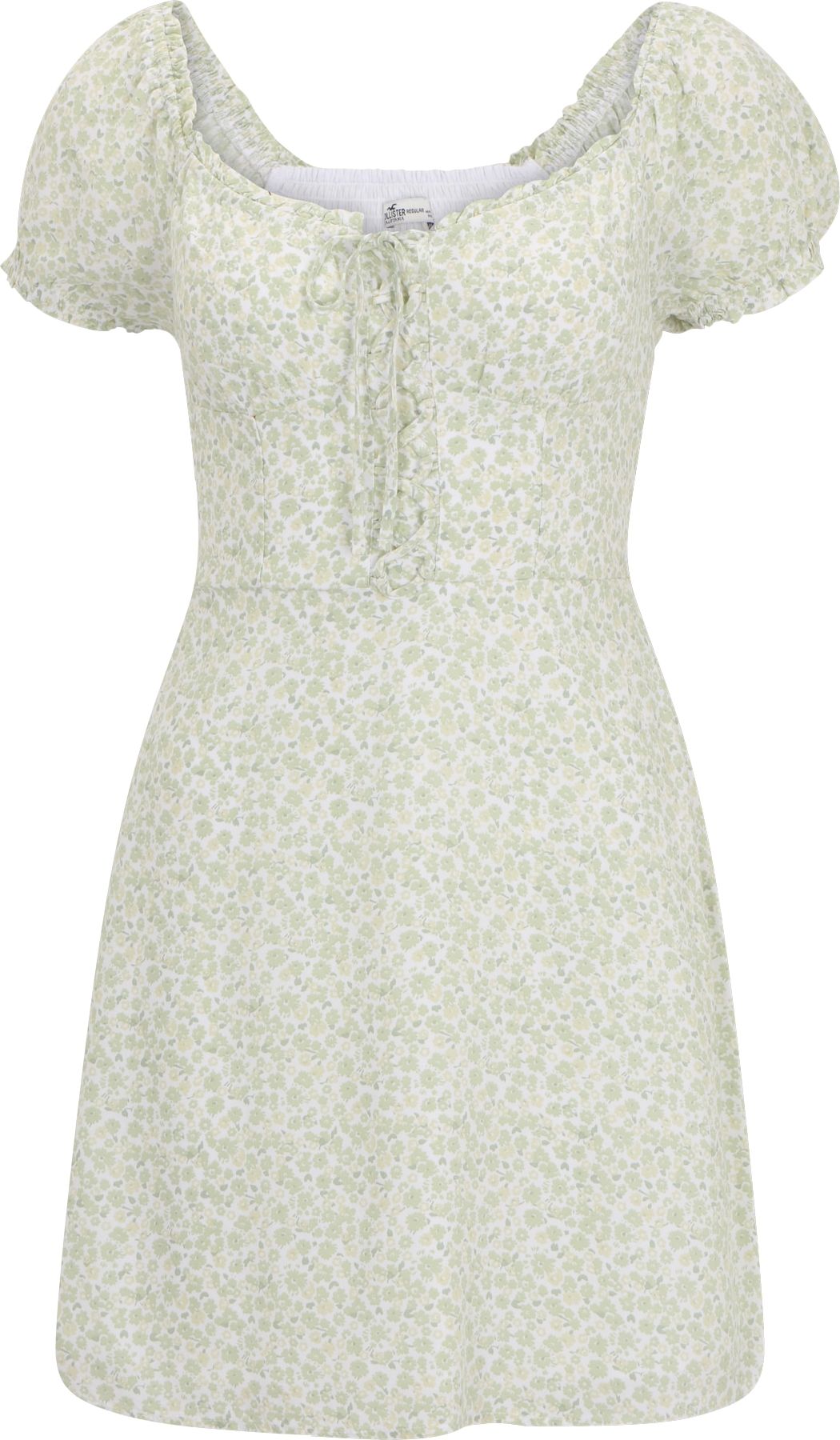 HOLLISTER Letní šaty zelená / pastelově zelená / bílá