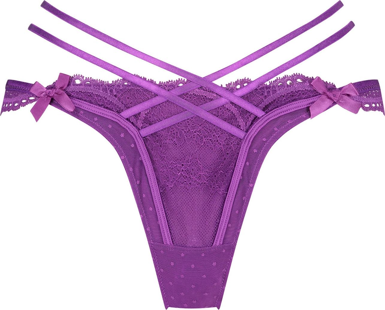 Hunkemöller Tanga 'Fleur' fialová