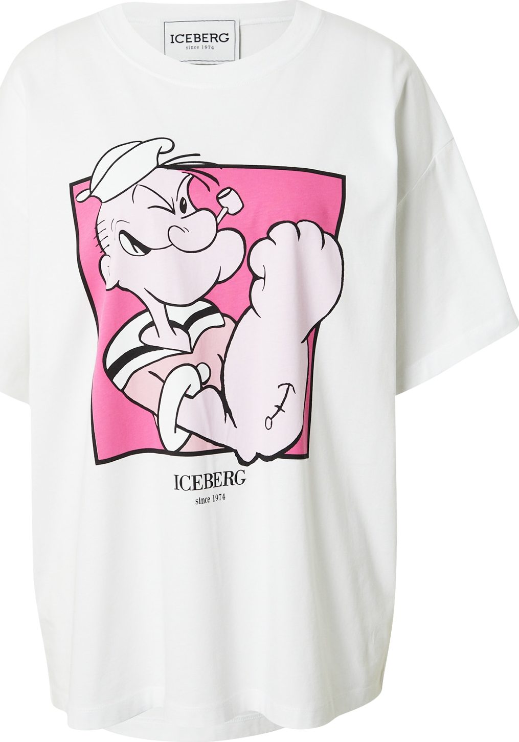 ICEBERG Tričko pink / růžová / černá / bílá