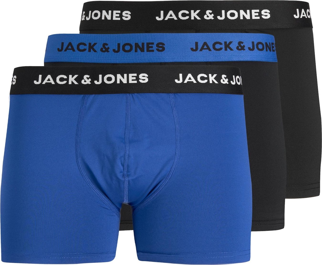 JACK & JONES Boxerky modrá / černá / bílá