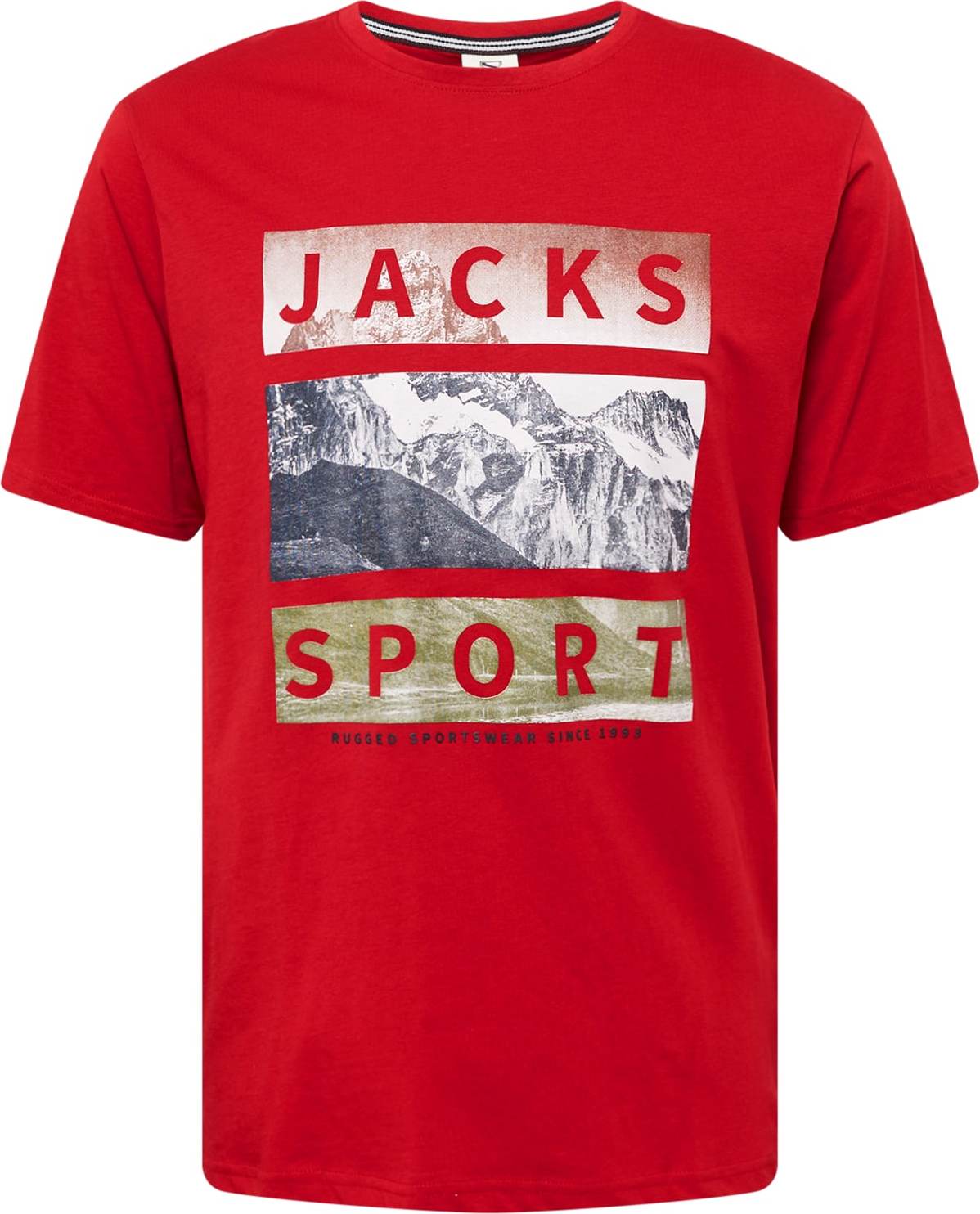 Jack's Tričko 'Mountain' mix barev / červená