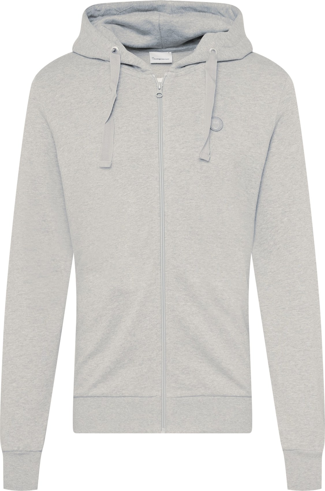 KnowledgeCotton Apparel Mikina s kapucí šedý melír