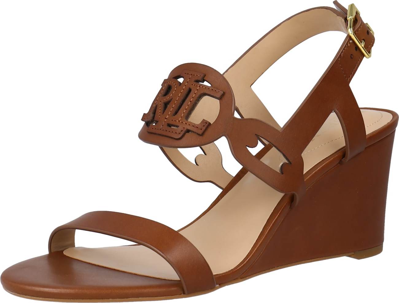 Lauren Ralph Lauren Páskové sandály 'AMILEA' hnědá