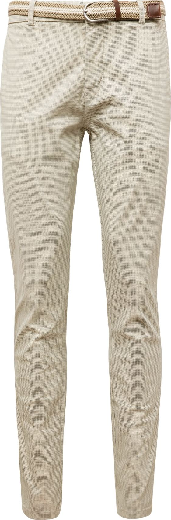 Lindbergh Chino kalhoty 'Superflex' tmavě béžová / antracitová / kámen
