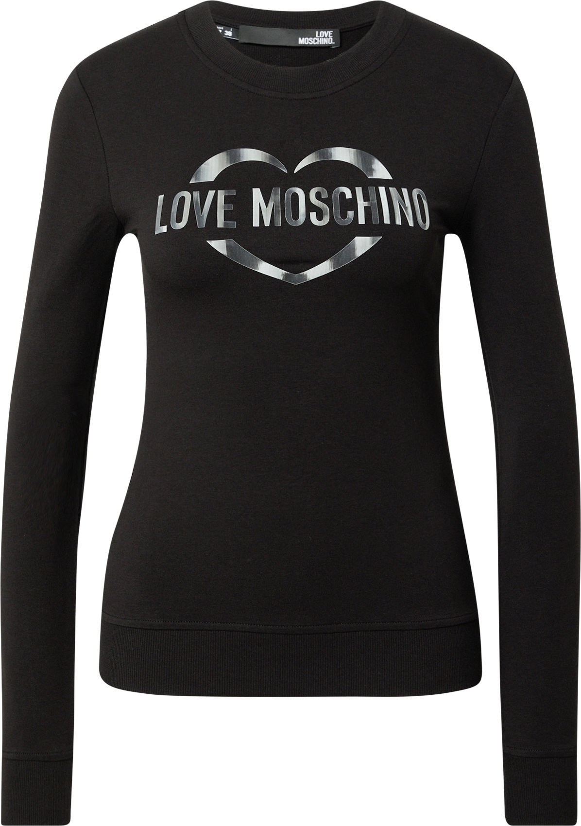 Love Moschino Mikina antracitová / světle šedá / černá