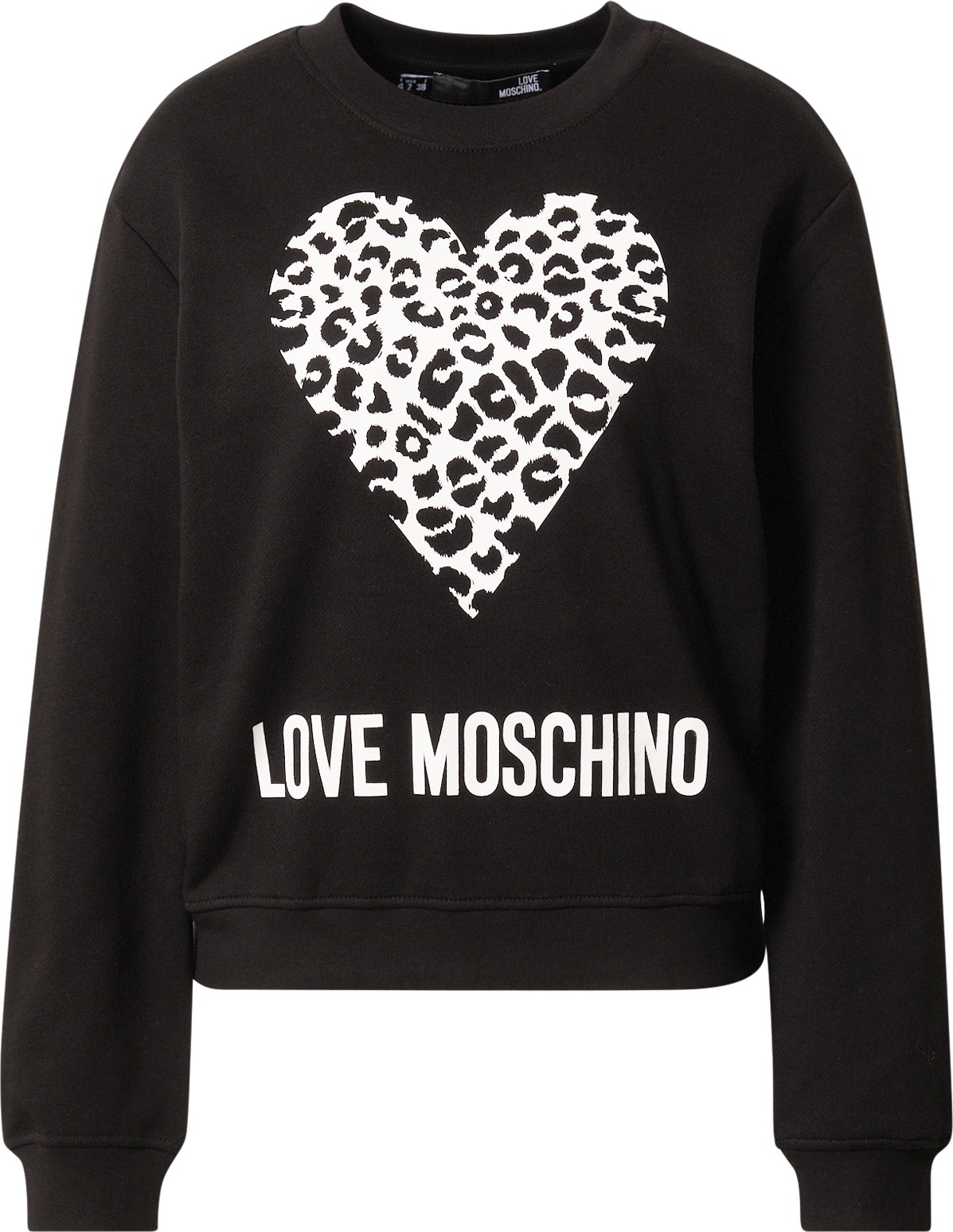 Love Moschino Mikina černá / bílá
