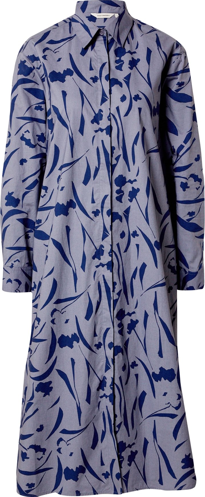 Marimekko Košilové šaty 'Runoelma' námořnická modř / šedá