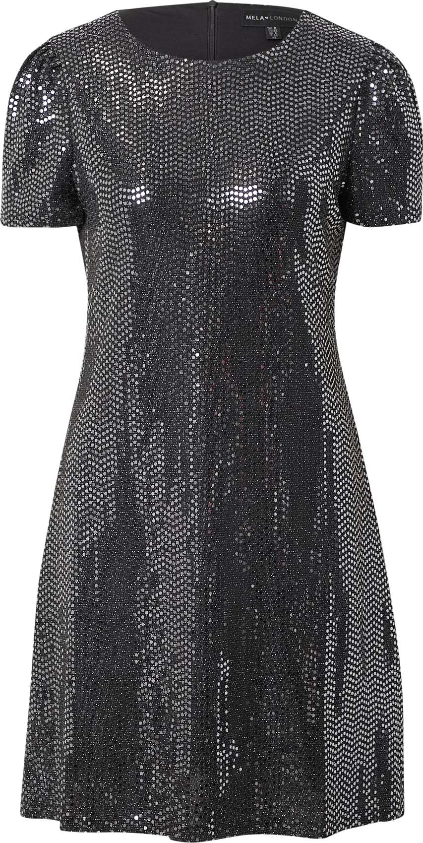 Mela London Šaty černá / stříbrná