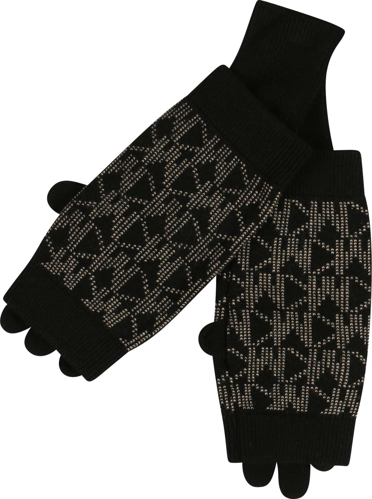 MICHAEL Michael Kors Prstové rukavice khaki / černá
