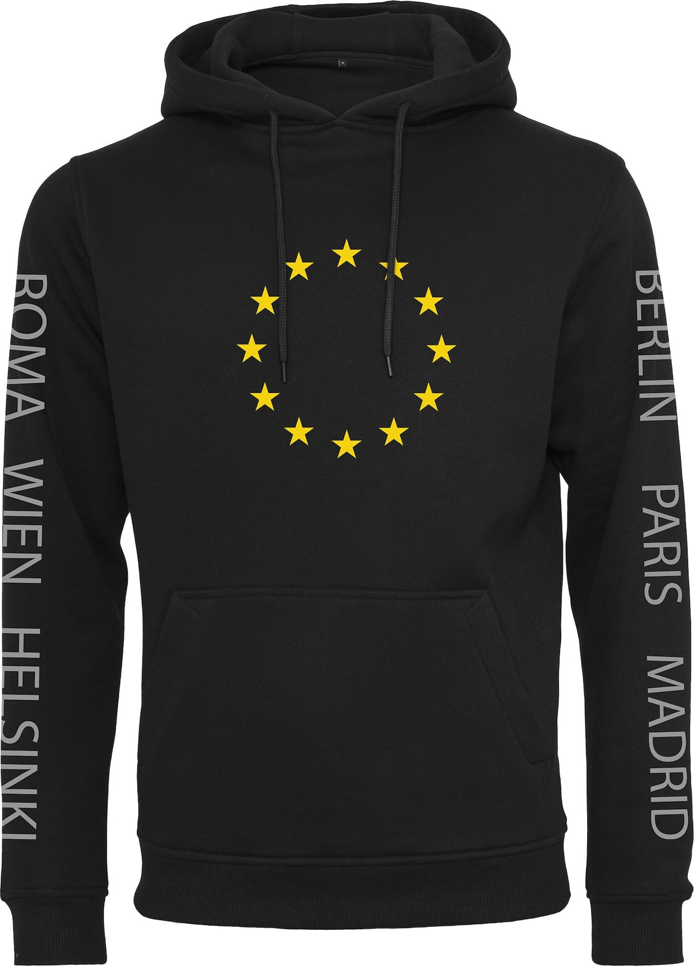 Mister Tee Mikina 'Euro Capital' žlutá / šedá / černá
