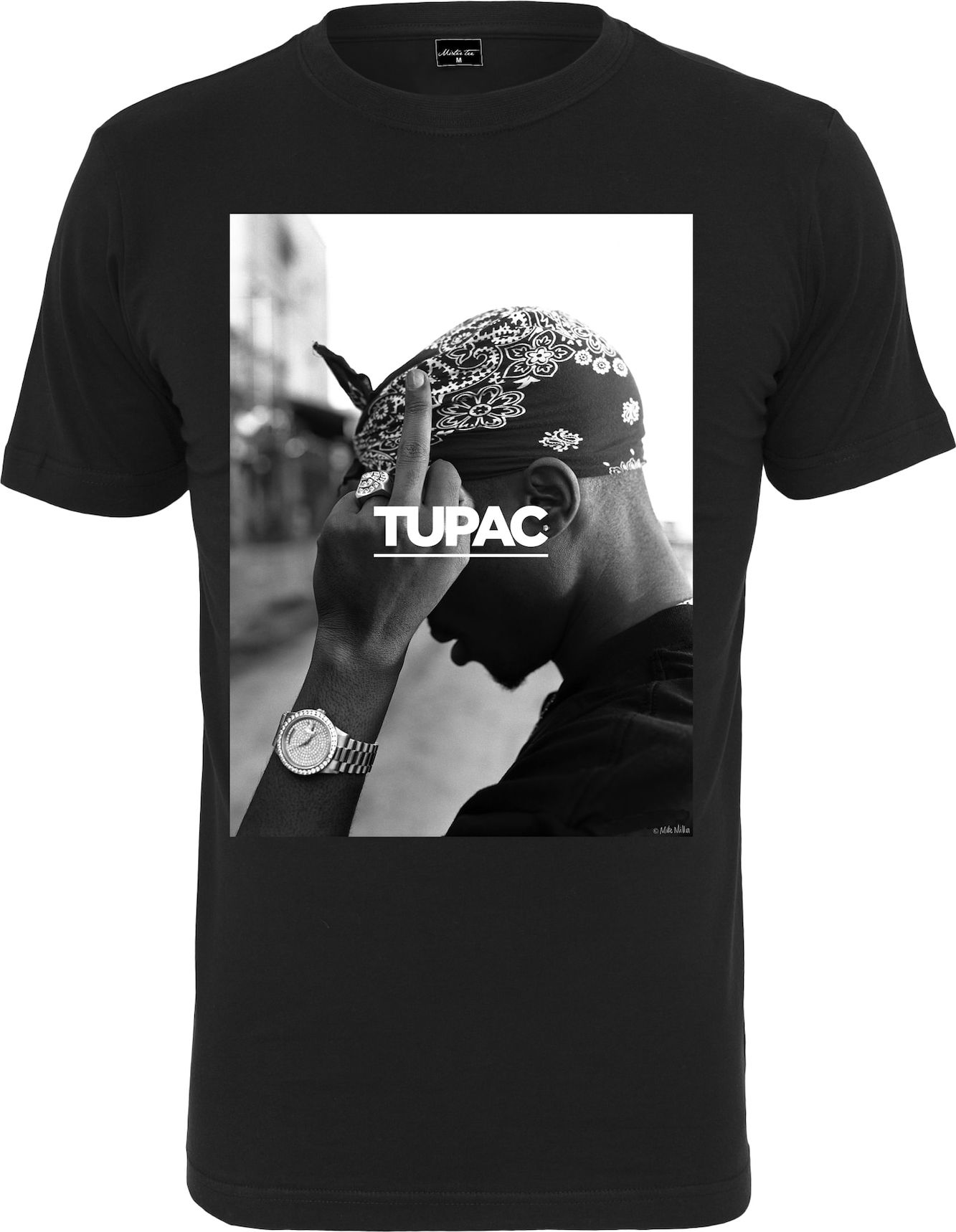 Mister Tee Tričko 'F*ck The World' šedá / černá / bílá
