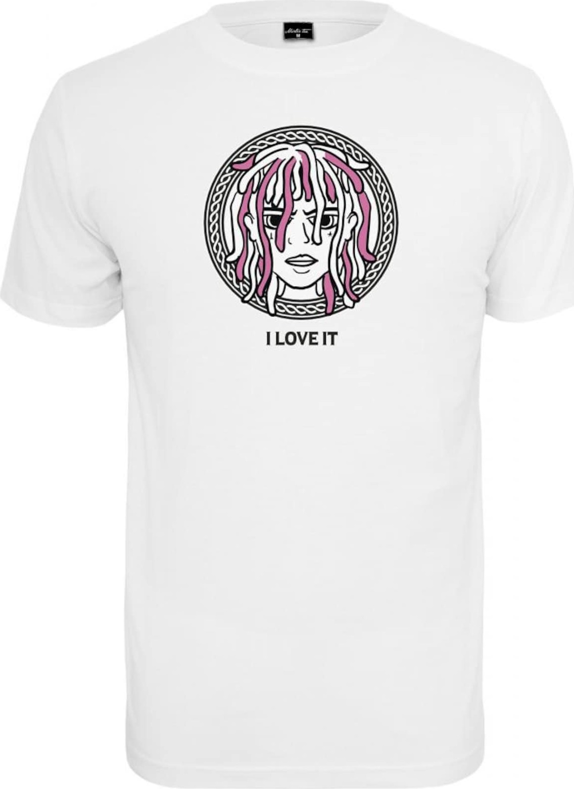 Mister Tee Tričko 'I Love It' pink / černá / bílá