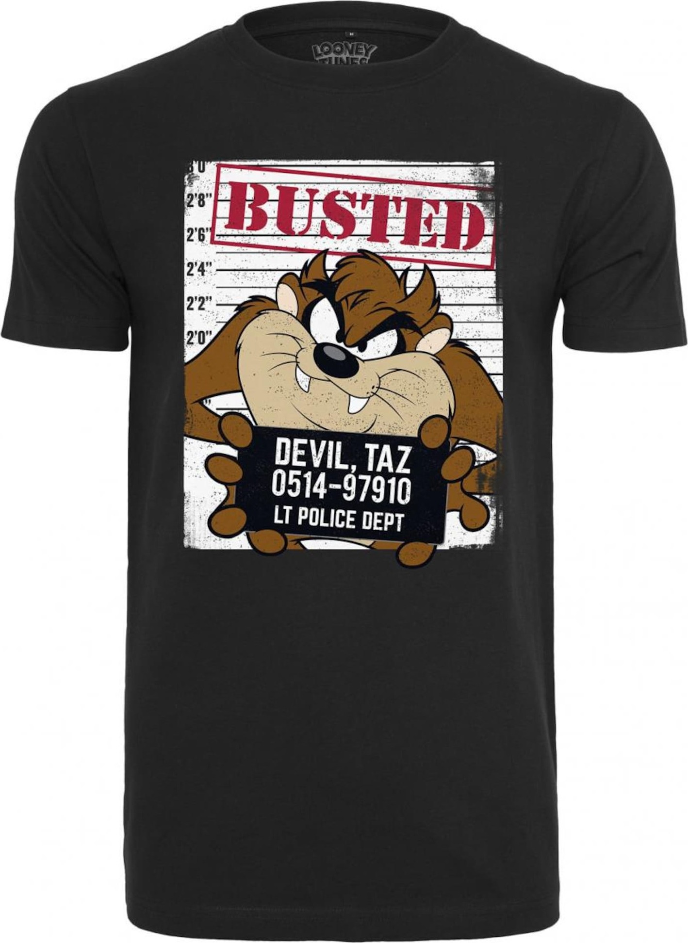Mister Tee Tričko světle hnědá / karmínově červené / černá / bílá