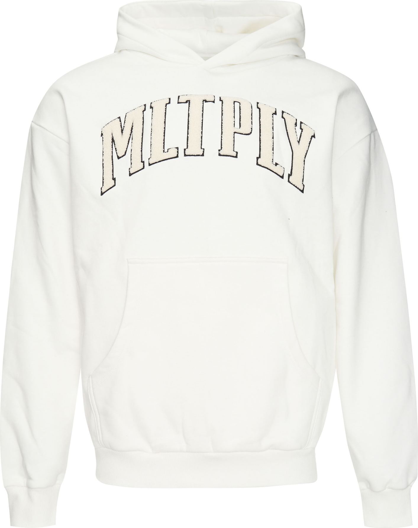 Multiply Apparel Mikina béžová / černá / bílá