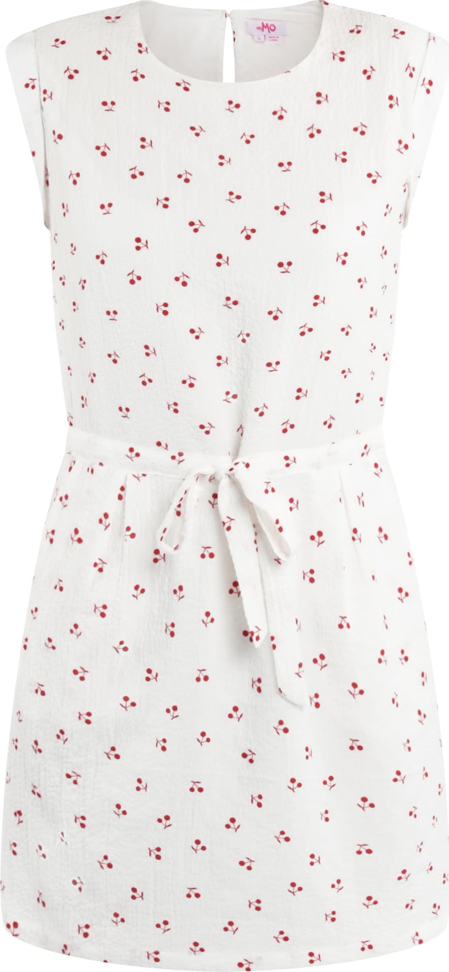MYMO Letní šaty karmínově červené / barva bílé vlny
