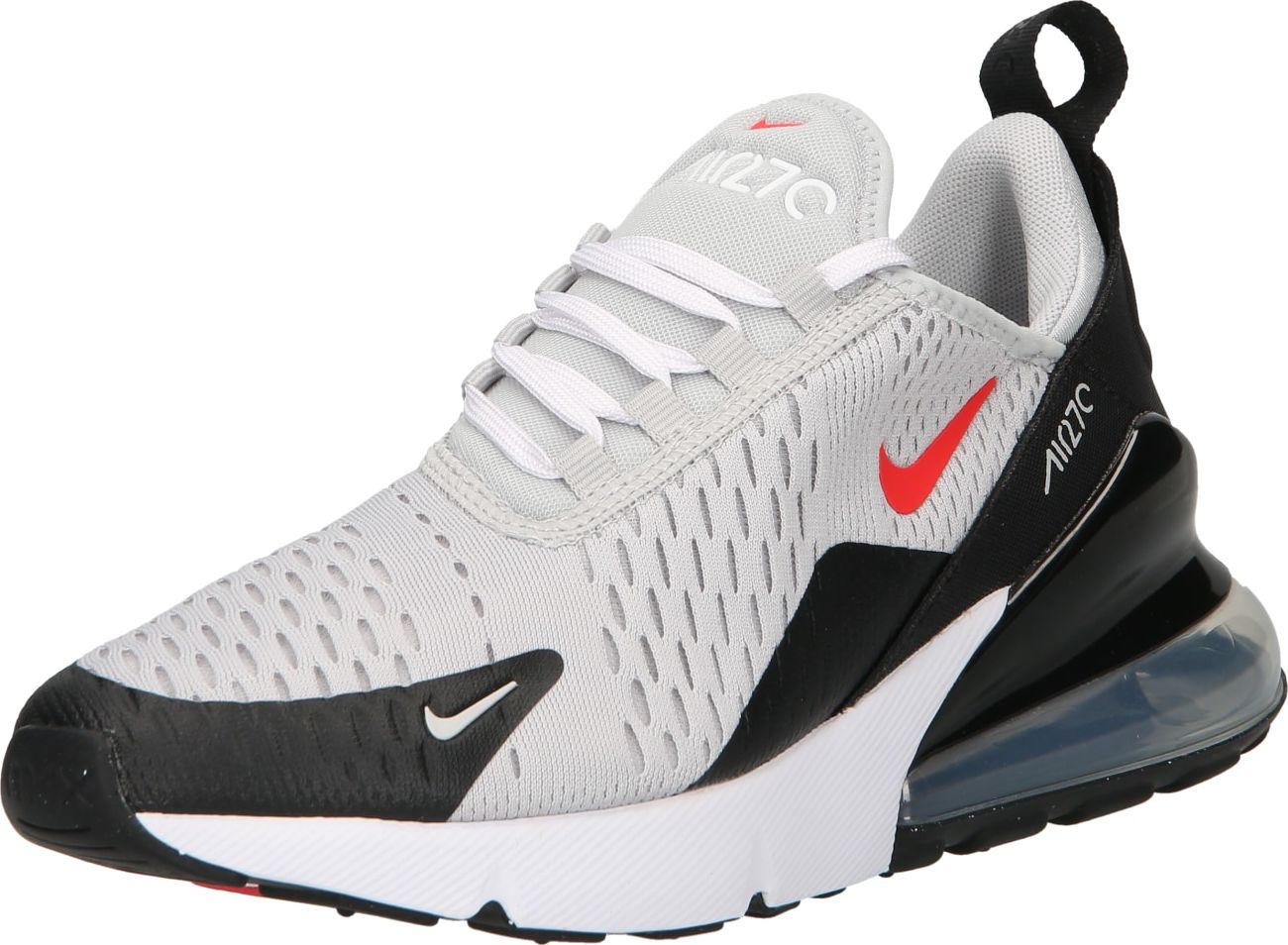 Nike Sportswear Tenisky 'AIR MAX 270' světle šedá / tmavě oranžová / černá / bílá