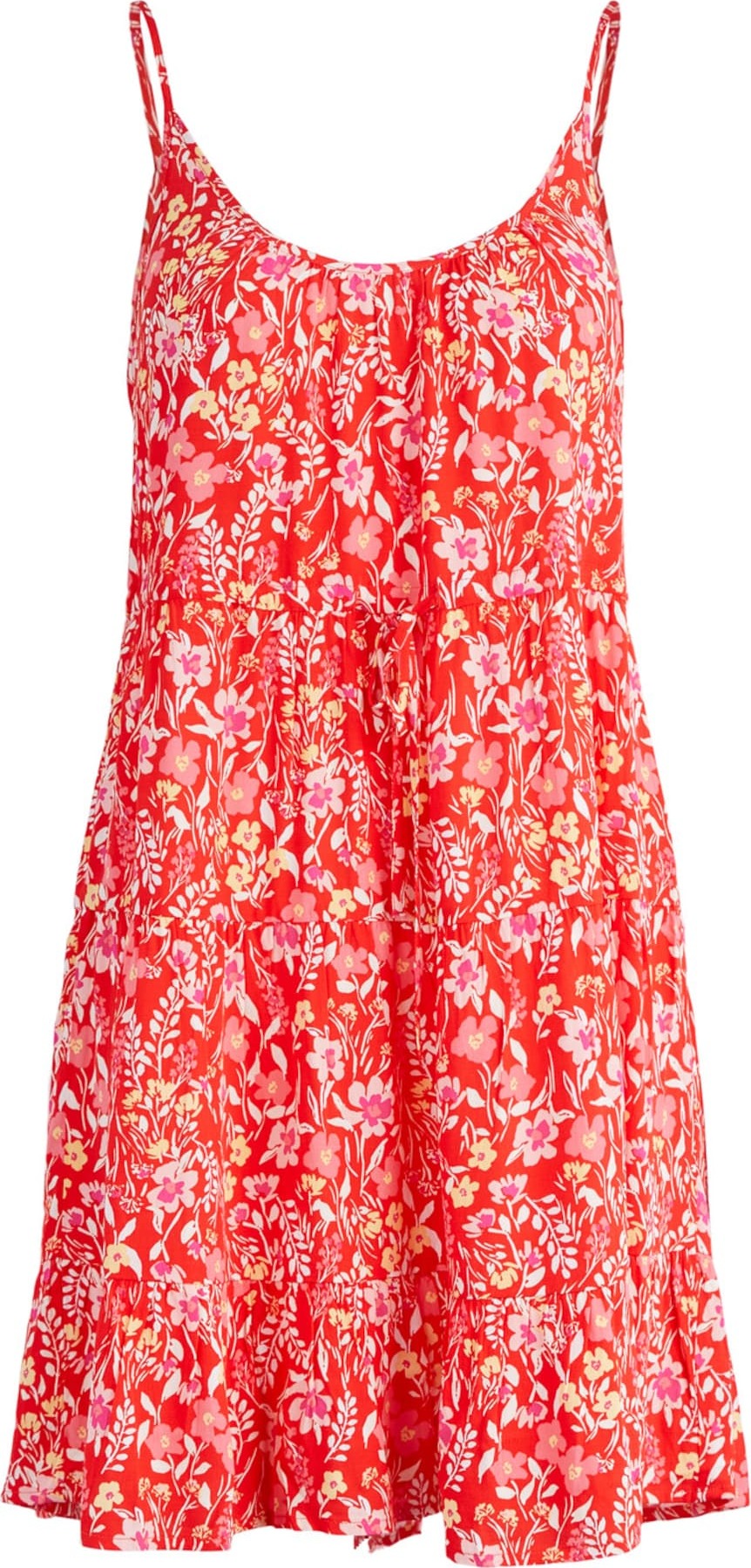 PIECES Letní šaty 'Sandy' světle žlutá / pink / starorůžová / červená / bílá