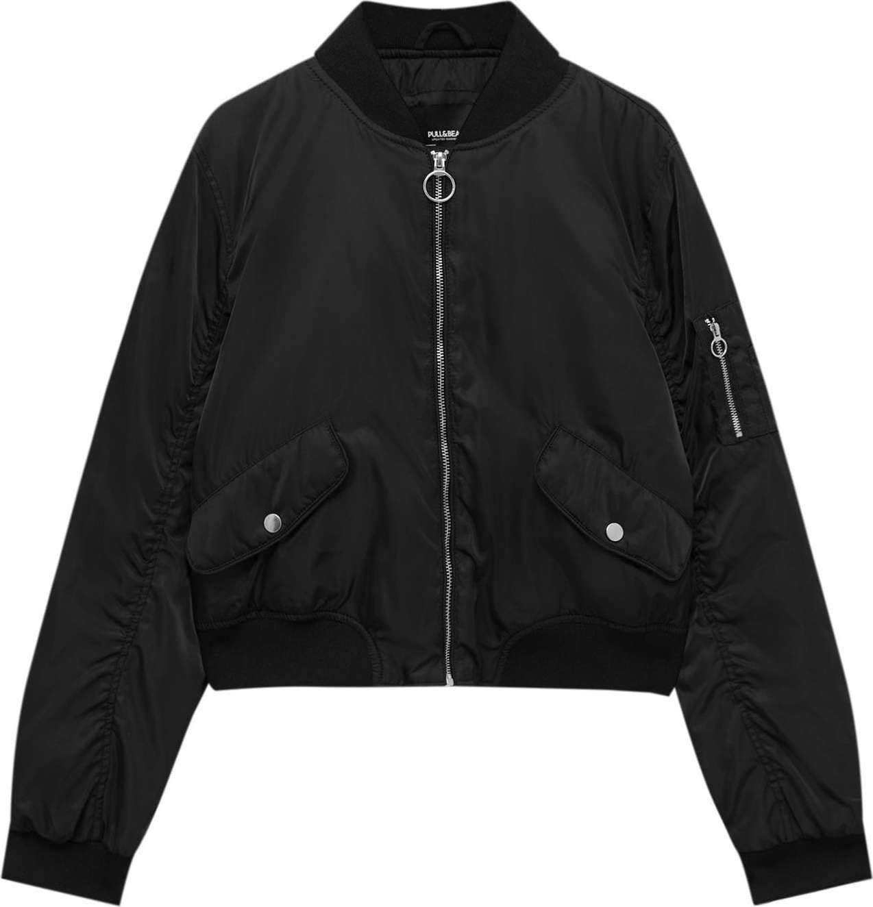 Pull&Bear Přechodná bunda černá