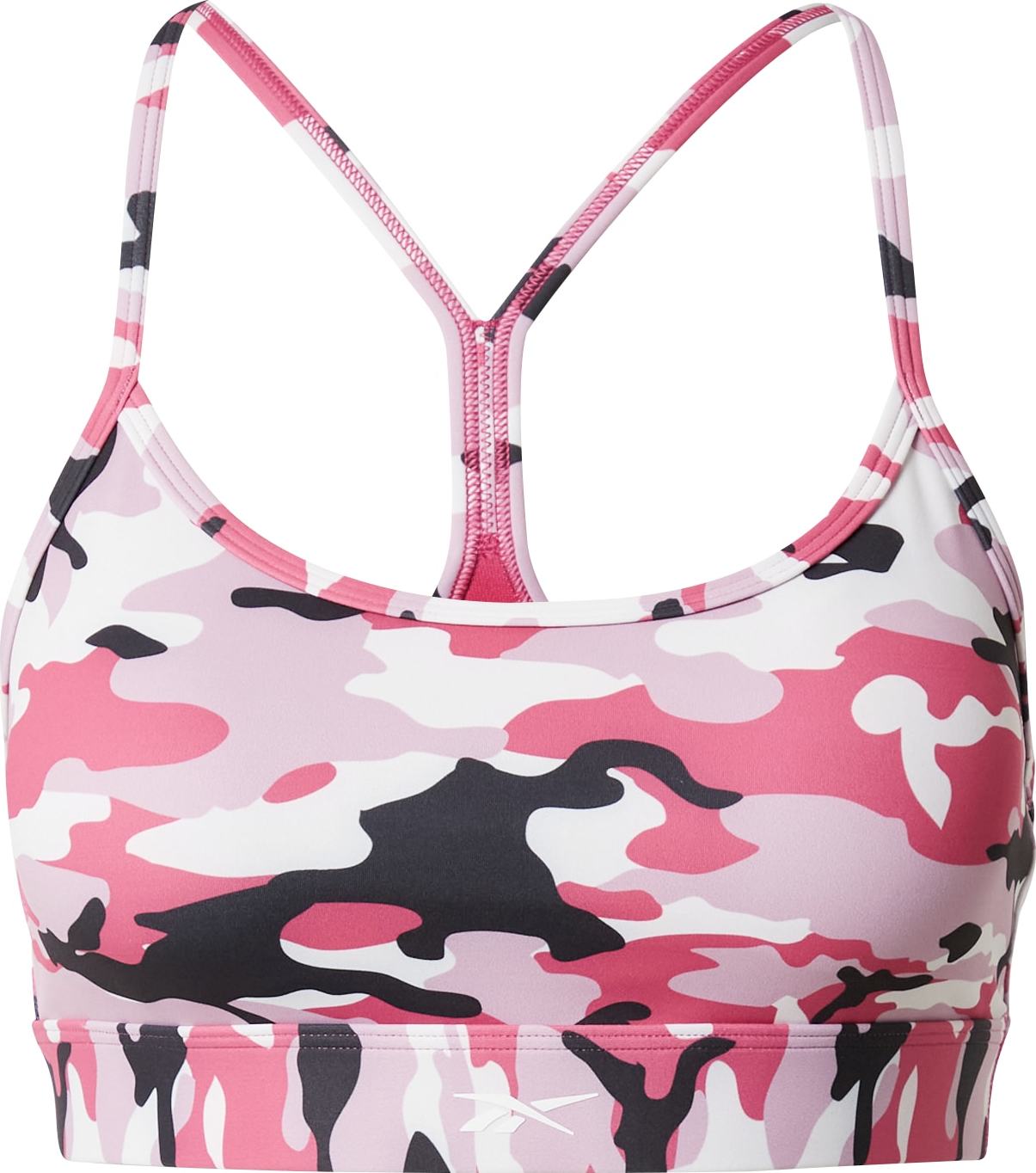 Reebok Sport Sportovní podprsenka fialová / pink / černá / bílá