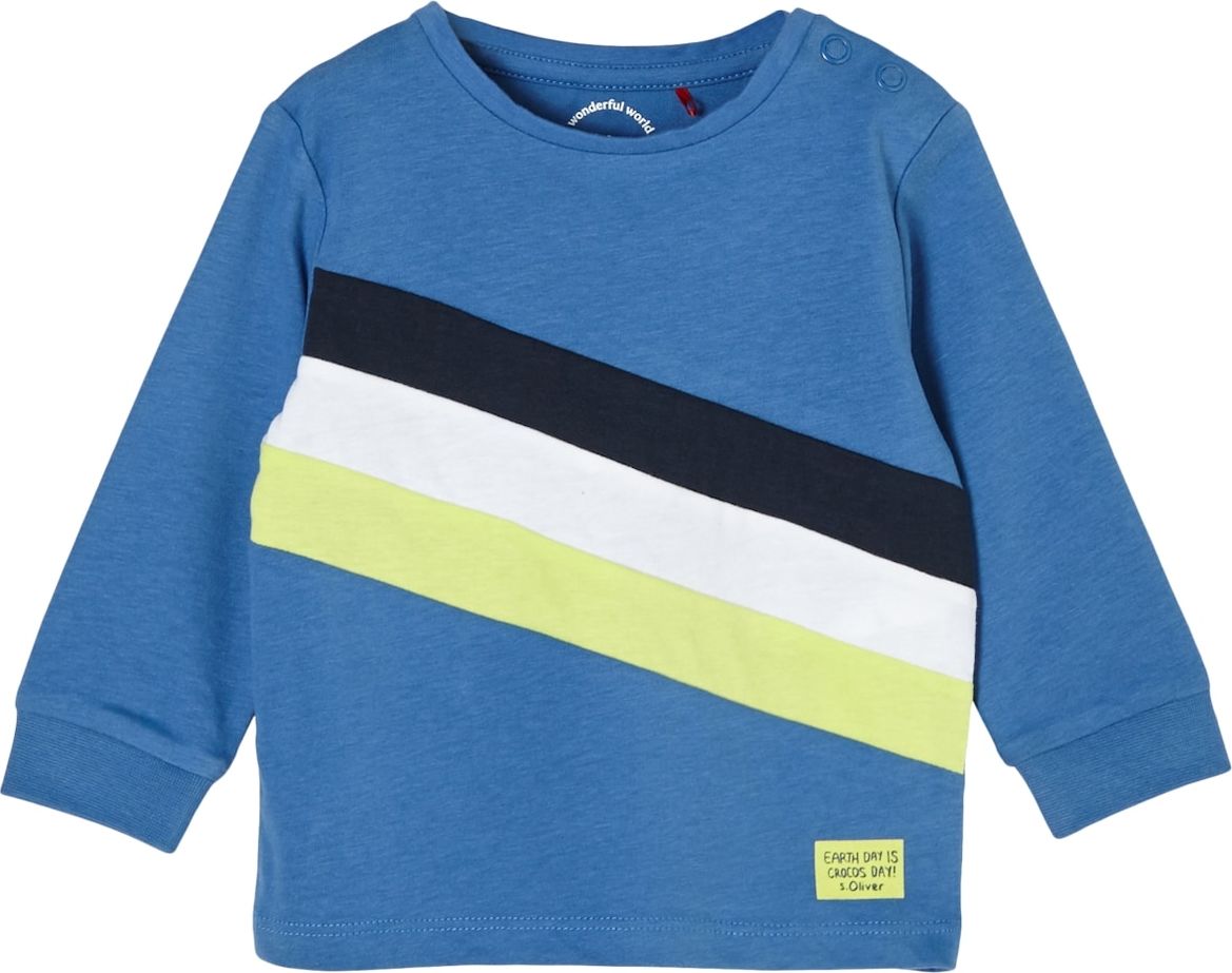 s.Oliver Tričko modrá / jablko / černá / offwhite