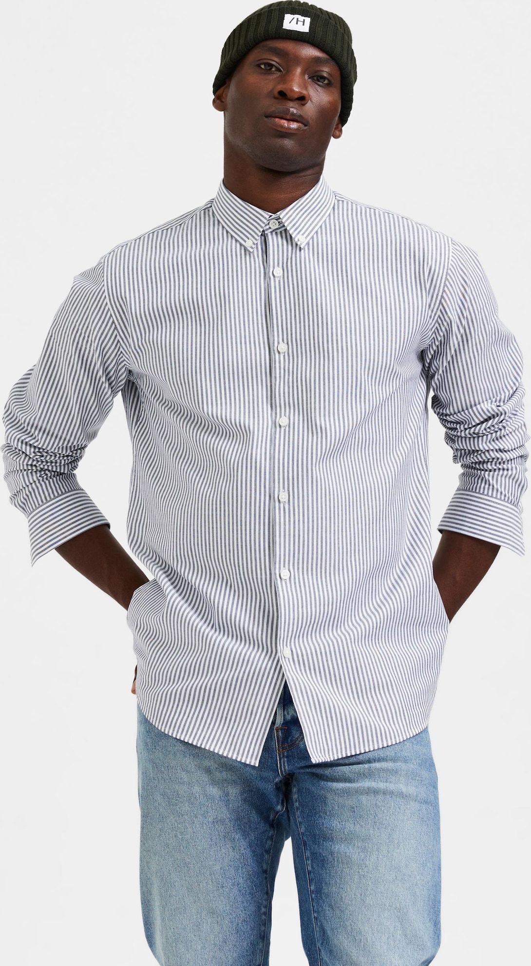 SELECTED HOMME Košile modrá / bílá