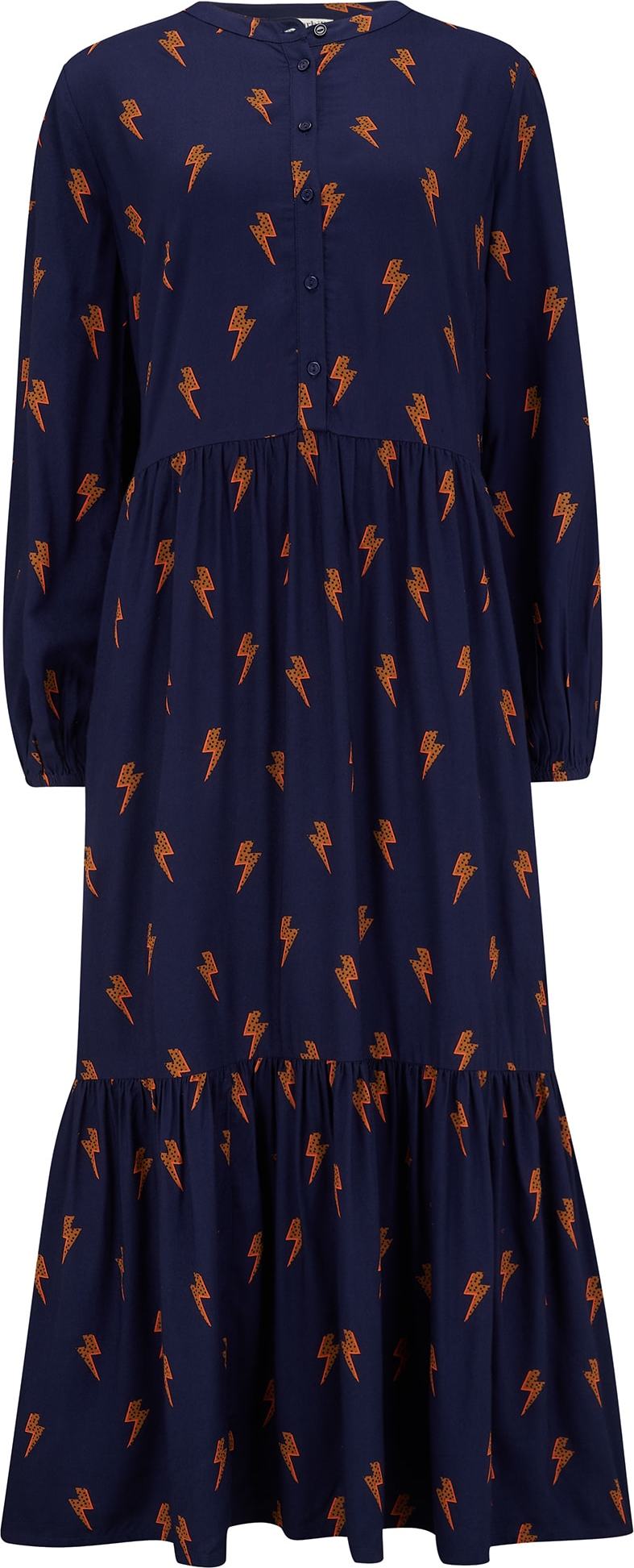 Sugarhill Brighton Košilové šaty 'ESTHER' námořnická modř / oranžová