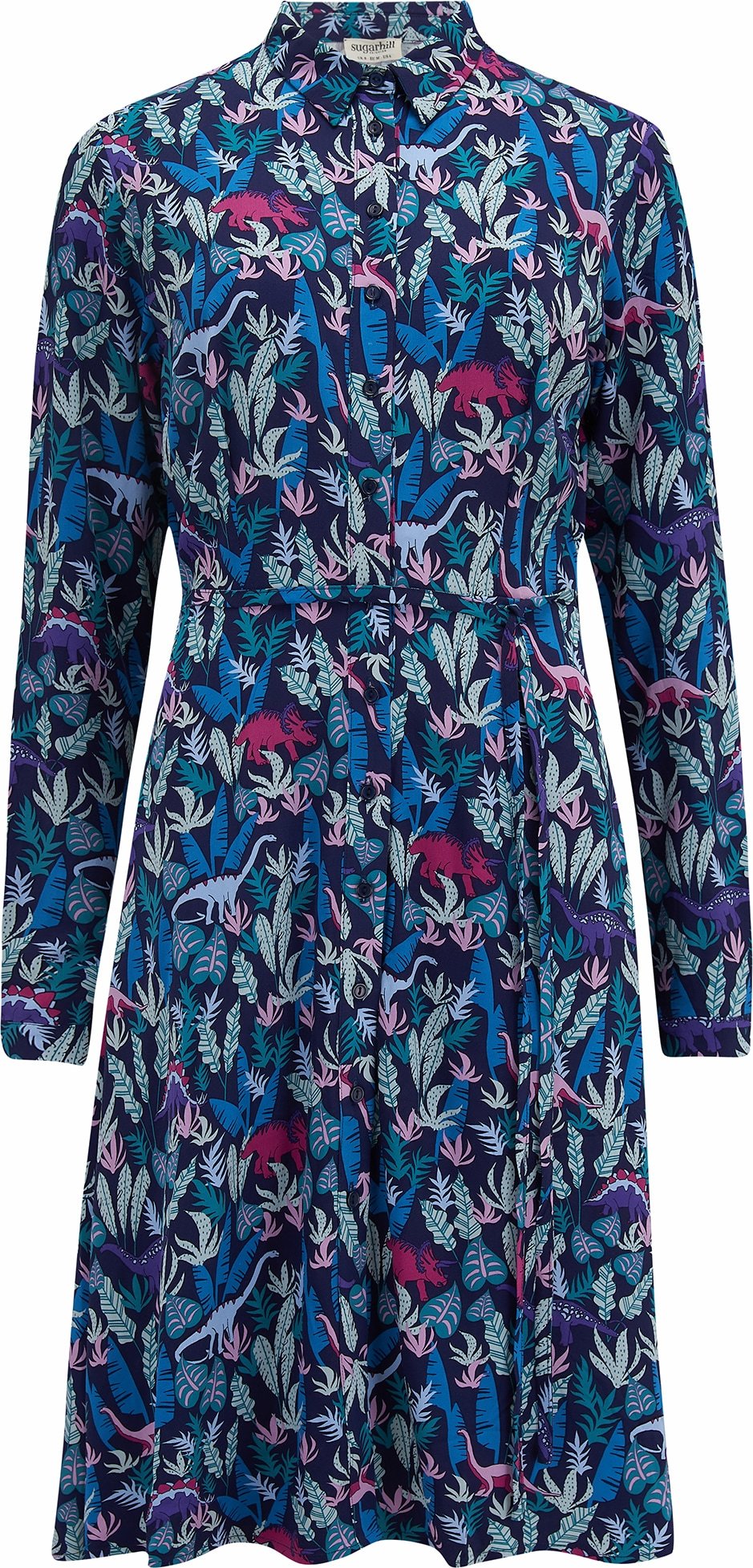 Sugarhill Brighton Košilové šaty ' ZADIE LOST DINOSAURS ' námořnická modř / mix barev