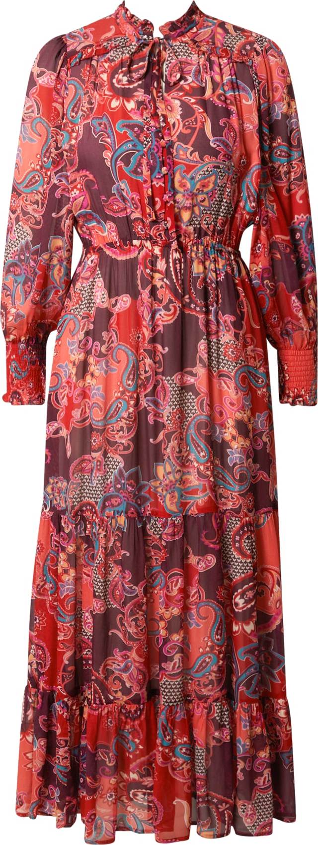 Suncoo Košilové šaty 'CIPRI' petrolejová / švestková / pink / červená