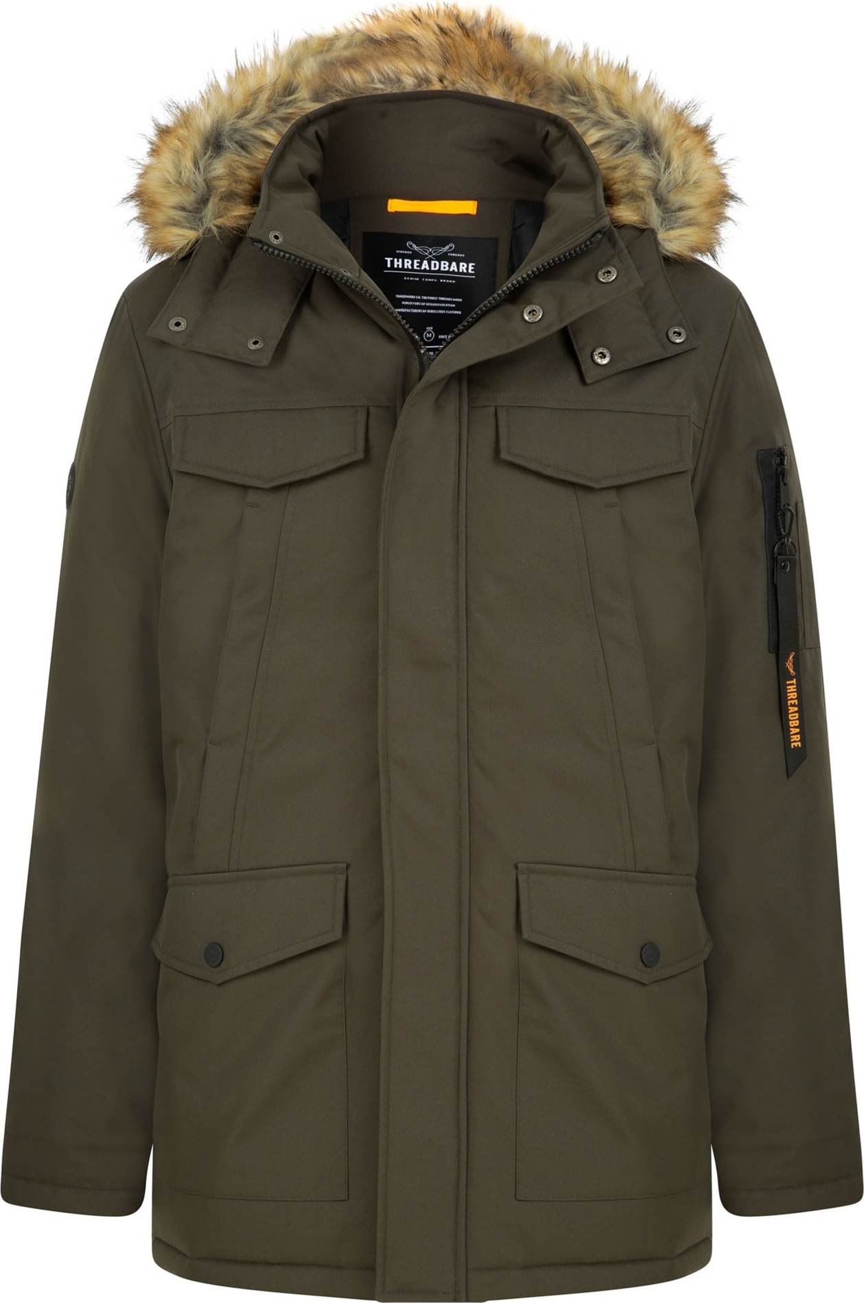 Threadbare Přechodná bunda 'Estate' světle hnědá / khaki
