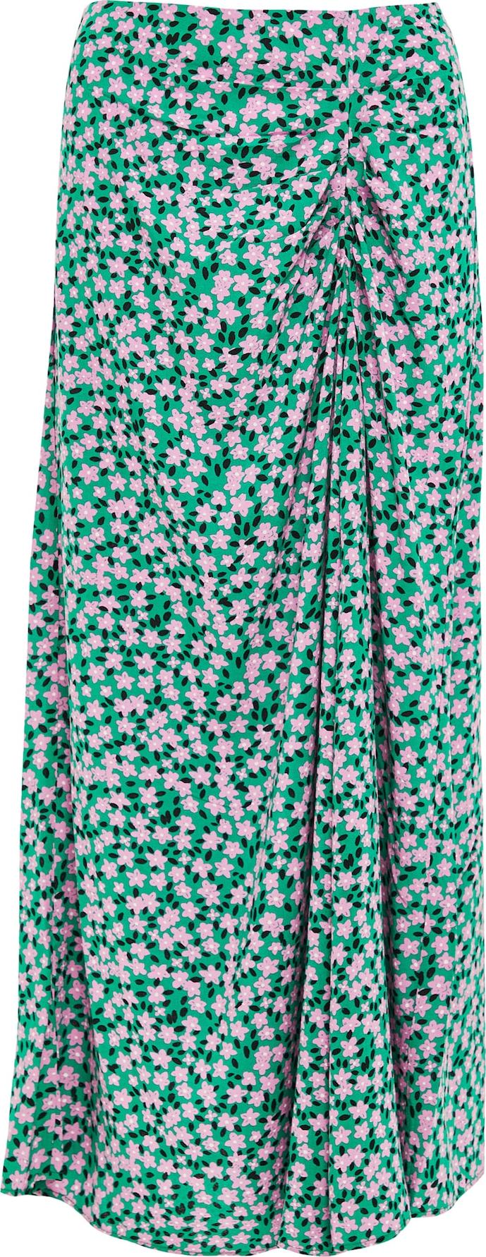 Threadbare Sukně 'Taz' zelená / pink / černá