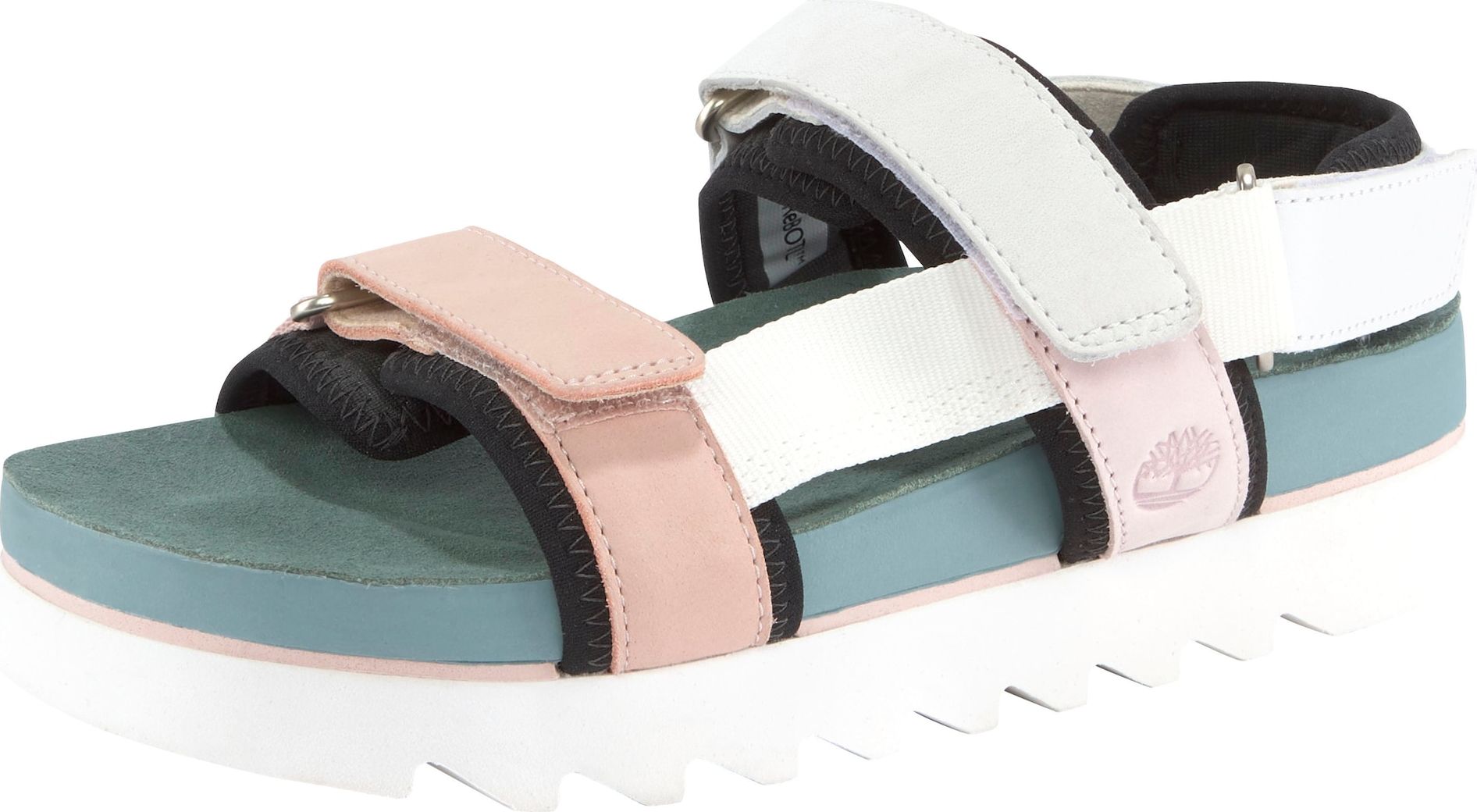 TIMBERLAND Páskové sandály 'Santa Monica Sunrise' opálová / světle růžová / černá / bílá