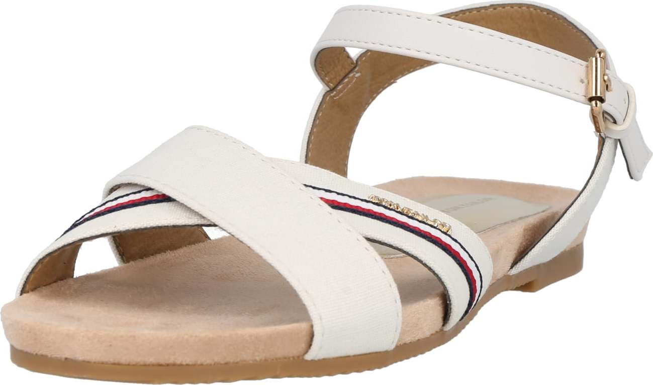 TOM TAILOR Páskové sandály námořnická modř / červená / offwhite