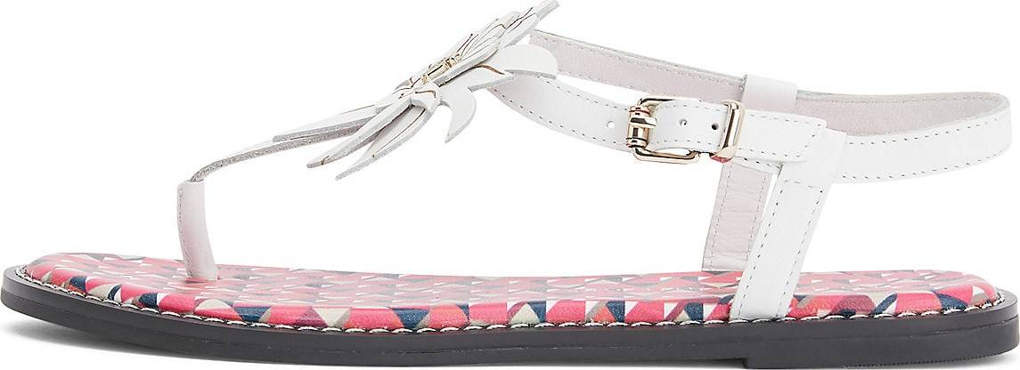 TOMMY HILFIGER Žabky zlatá / bílá