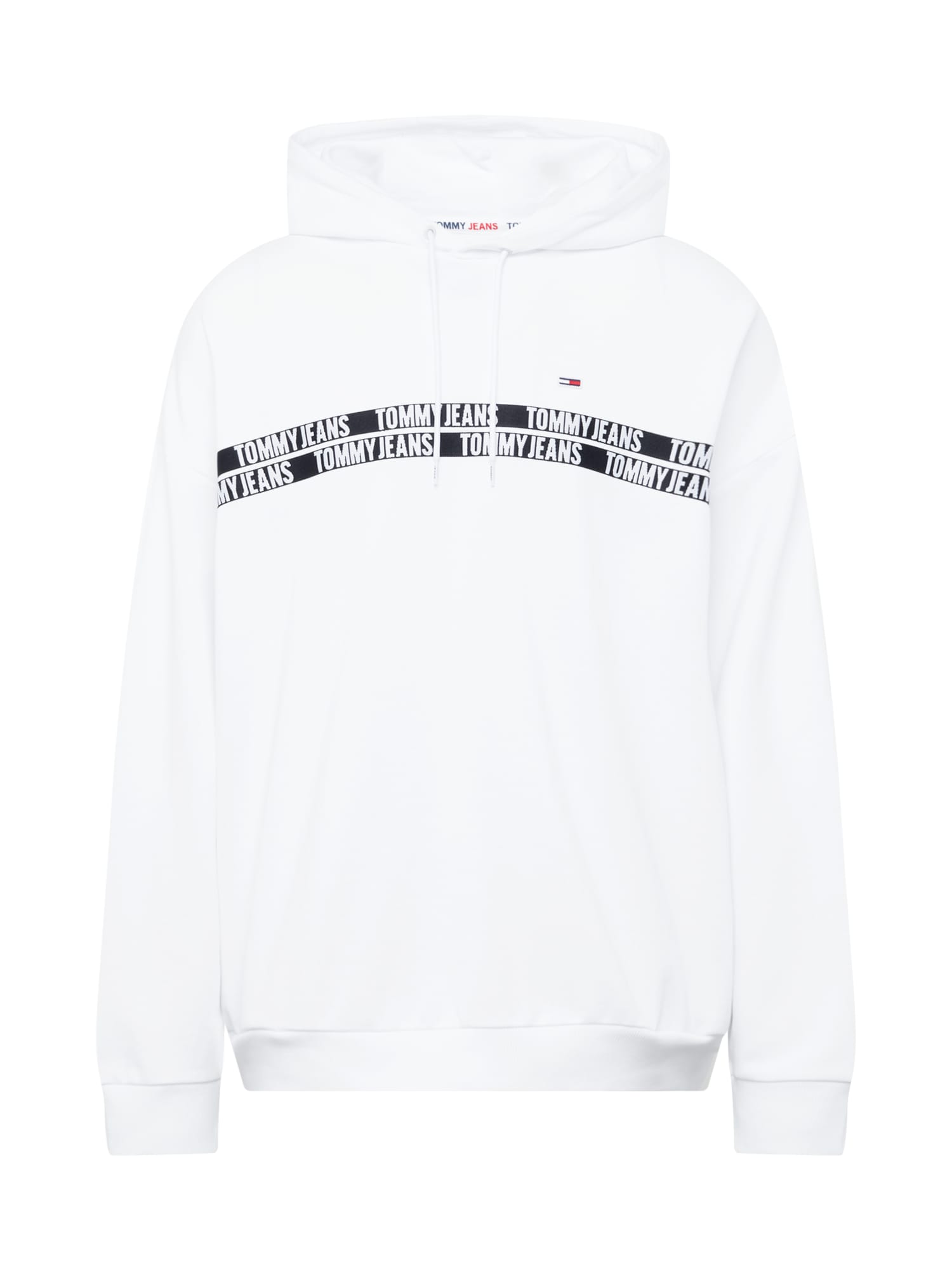Tommy Jeans Mikina černá / bílá