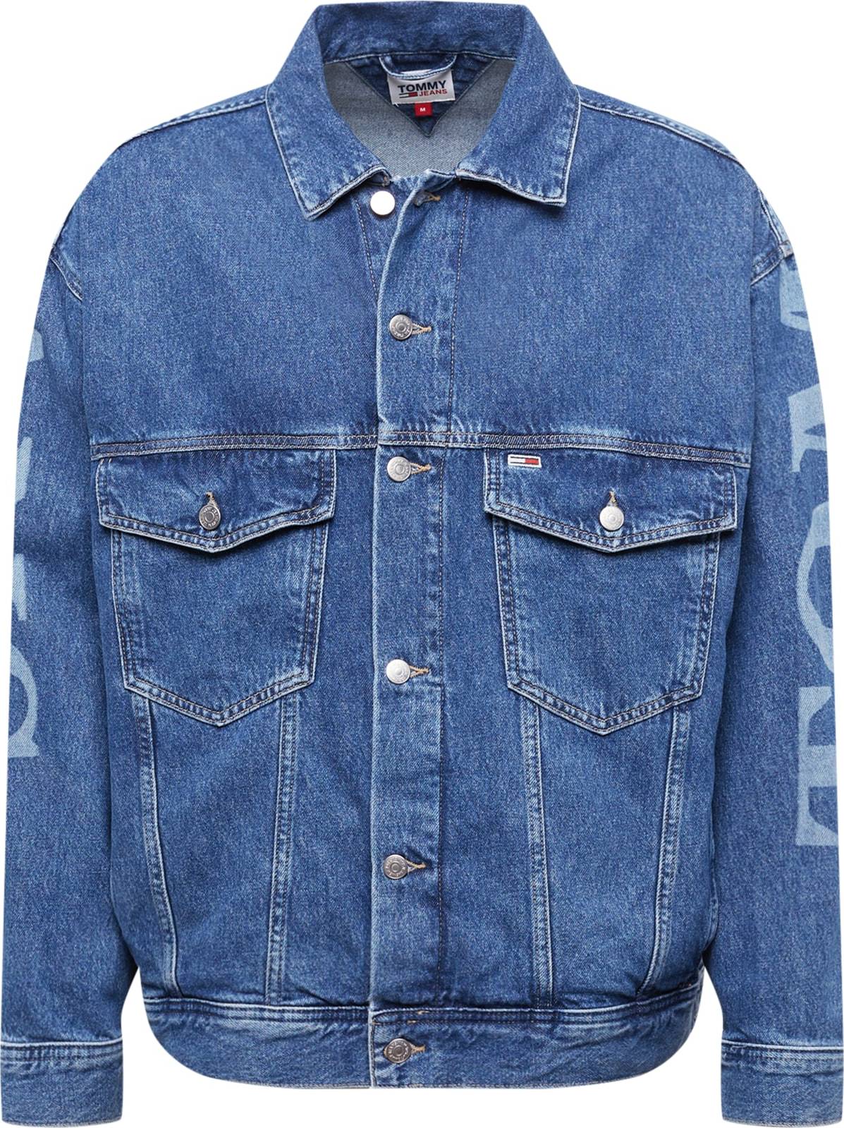 Tommy Jeans Přechodná bunda modrá džínovina