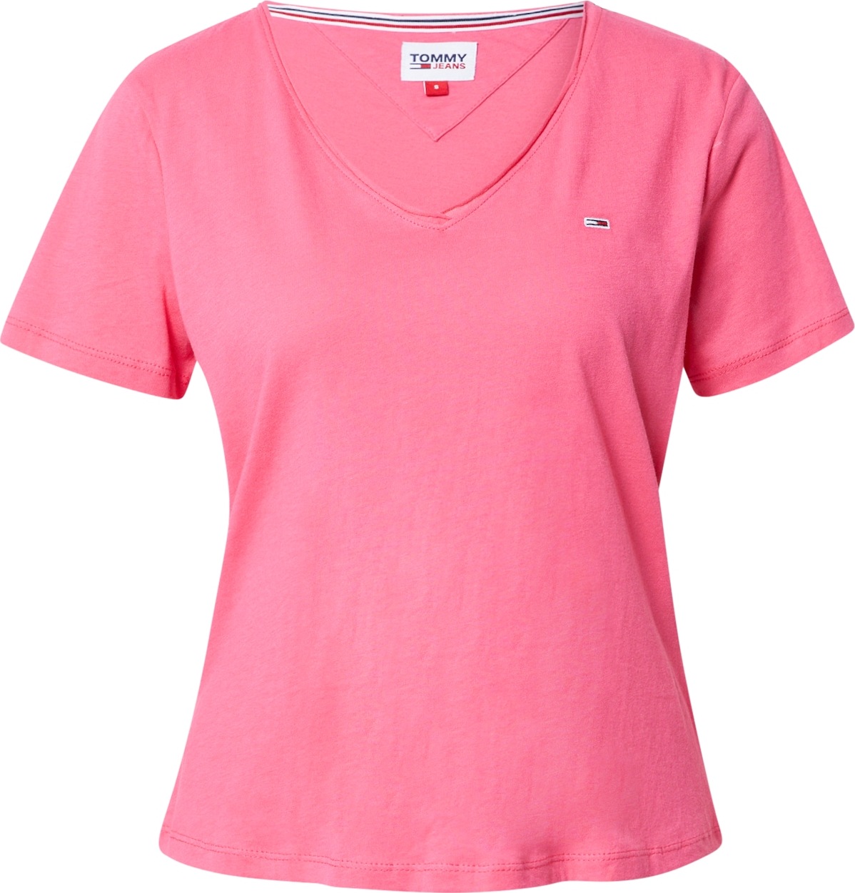 Tommy Jeans Tričko námořnická modř / světle růžová / červená / bílá