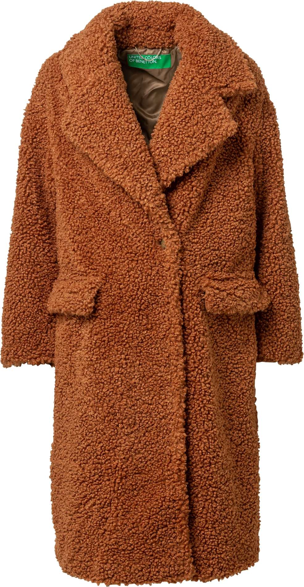 UNITED COLORS OF BENETTON Přechodný kabát karamelová