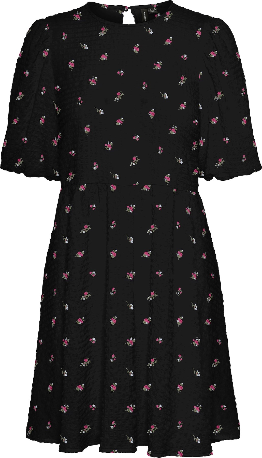 VERO MODA Šaty 'Ville' zelená / pink / černá / bílá
